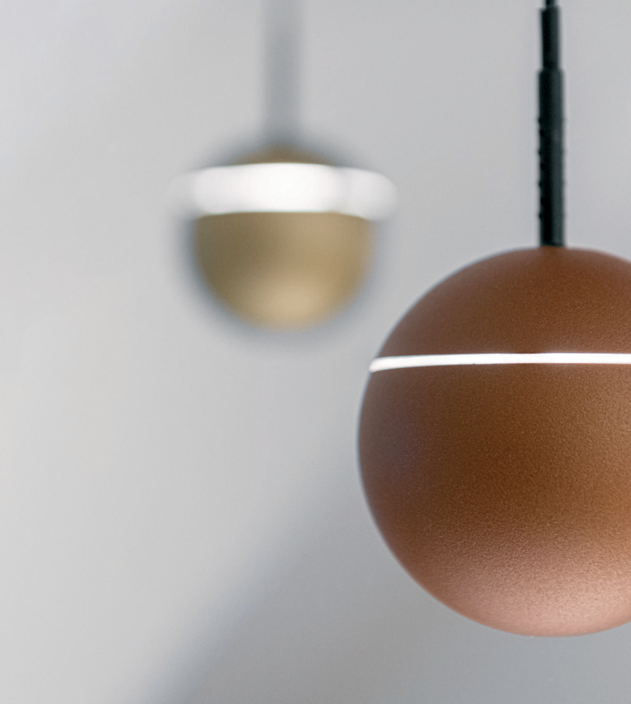Copper and brass Snooker pendants