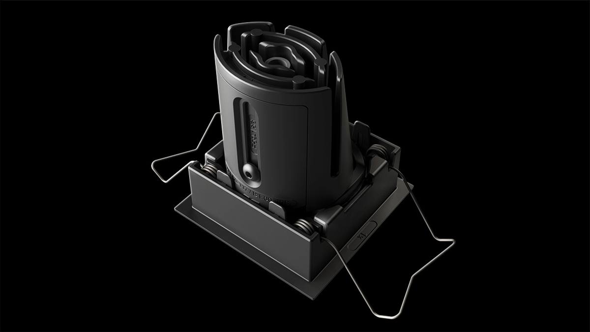 Magiq Pro lighting system by Prolicht with modular design, combining up to four light beams into one fixture, offering maximum freedom for lighting designers, rendering
