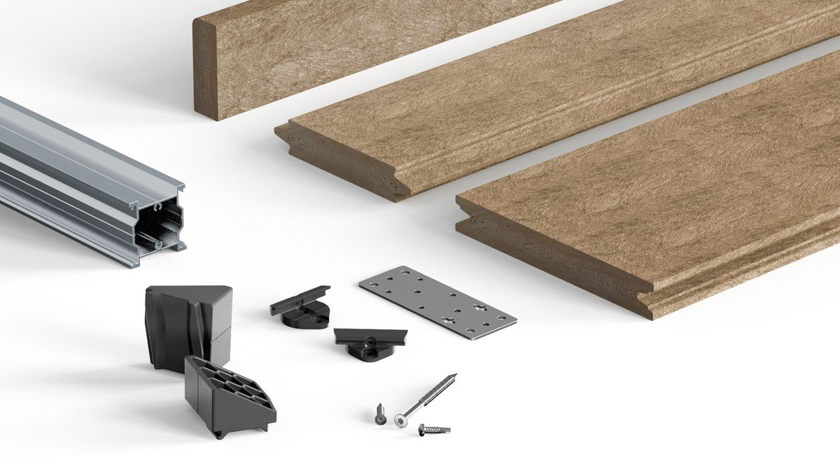 The Dual Decking System combines wide groove-groove planks with narrow tongue-tongue planks for a sleek finish. Made from 100% recycled plastic, it offers quick and easy installation, long-lasting durability, and an eco-friendly solution.