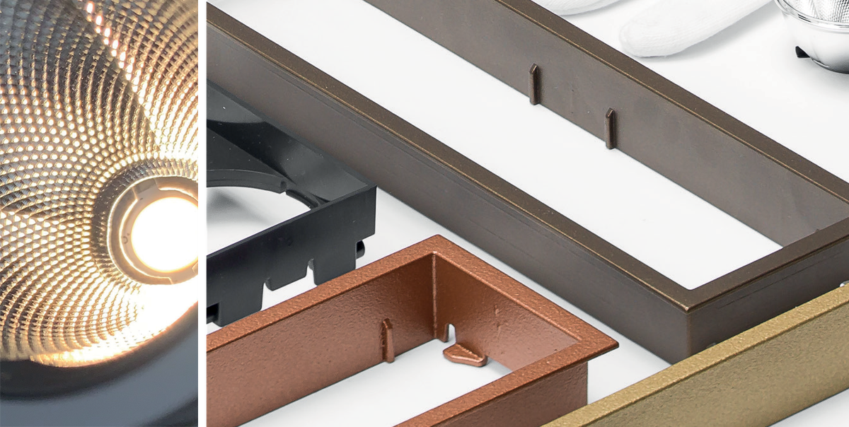 Magiq Pro lighting system by Prolicht with modular design, combining up to four light beams into one fixture, offering maximum freedom for lighting designers, parts