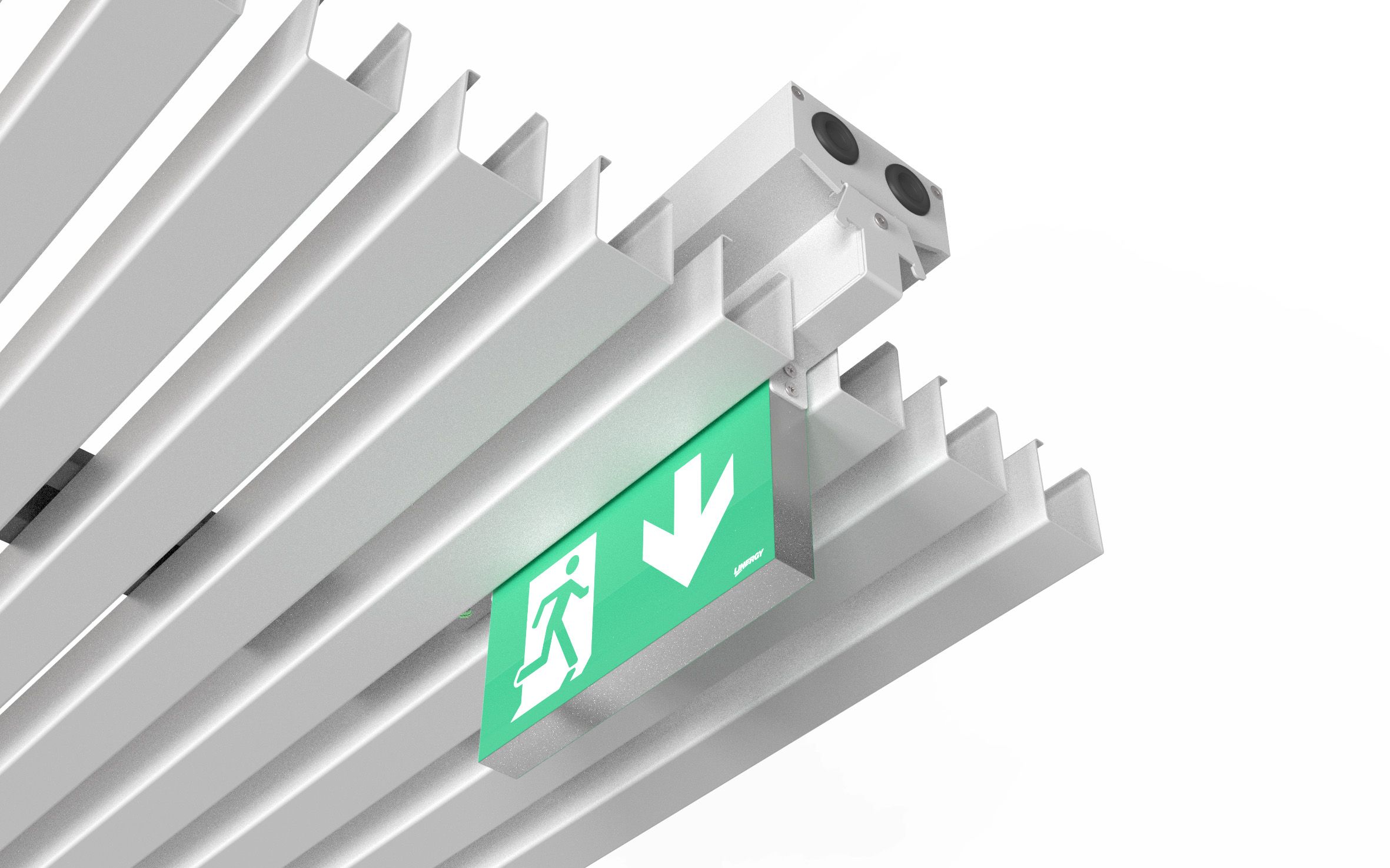 Sleek and elegant emergency lighting fixture from Linergy, designed for SAPP ceilings and Linergy
