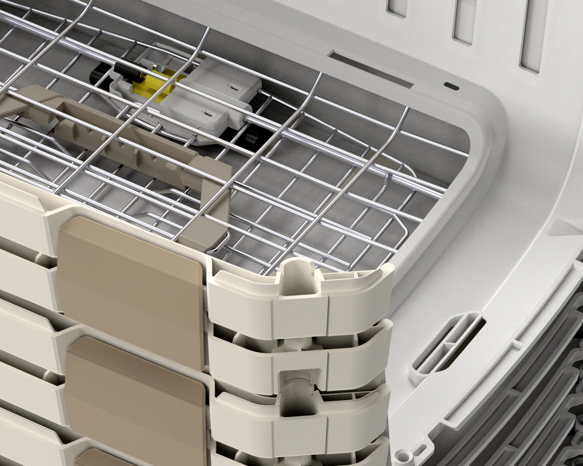 Odyssey pet carrier for dogs and cats by Moderna Products, IATA approved for air travel, open top design, available in 3 sizes, design for assembly - stackable
