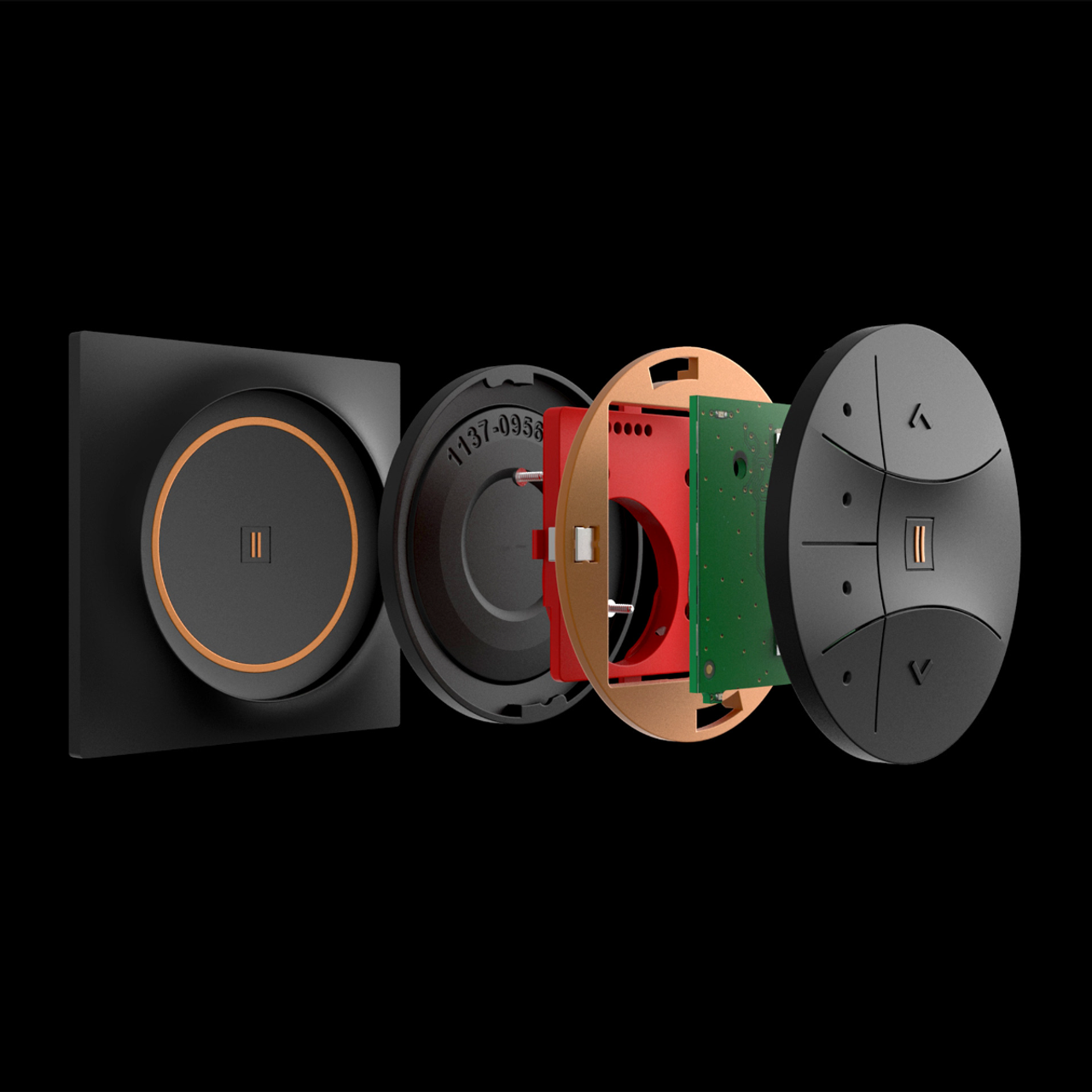 Exploded view of the Moa wall control