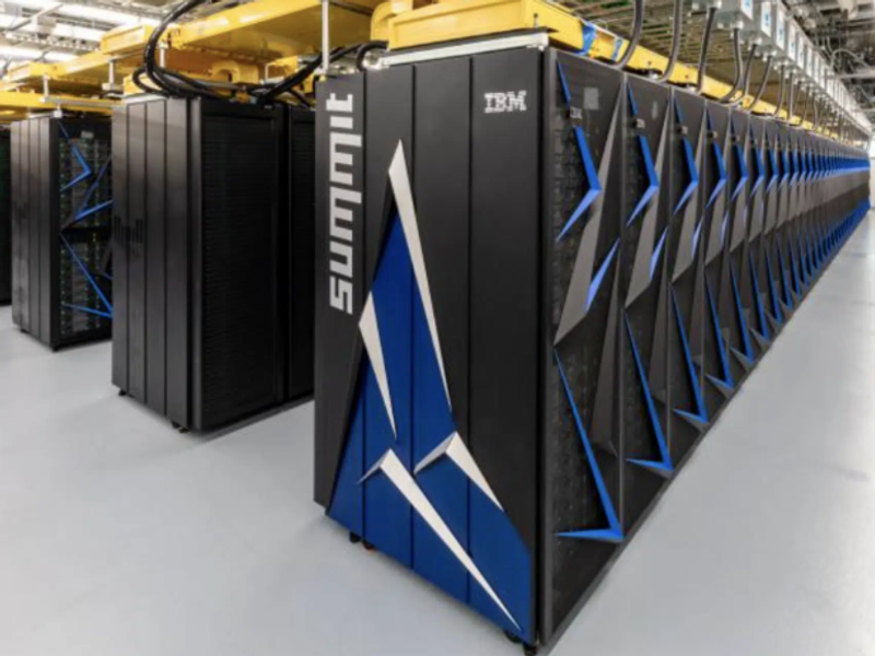 a view of the Summit supercomputer