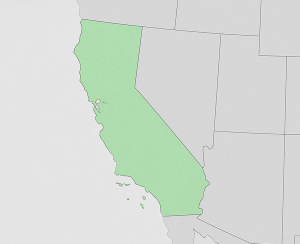Map of California showing the state outline.