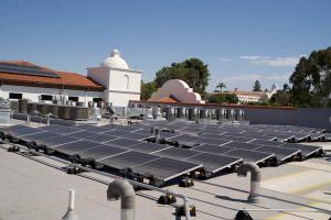 Solar panels on a roof