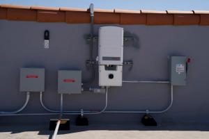 A variety of electrical equipment for the building