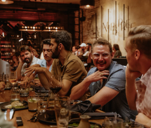 Wunder team at dinner