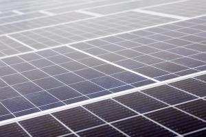 Close up of solar panels