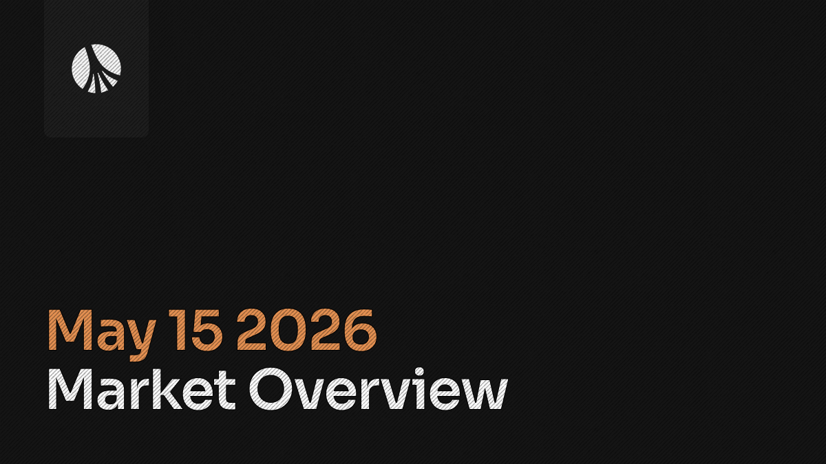 Rootstone branded graphic with the title "May 15 2026 Market Overview" displayed in orange and white text on a dark background with the Rootstone logo.