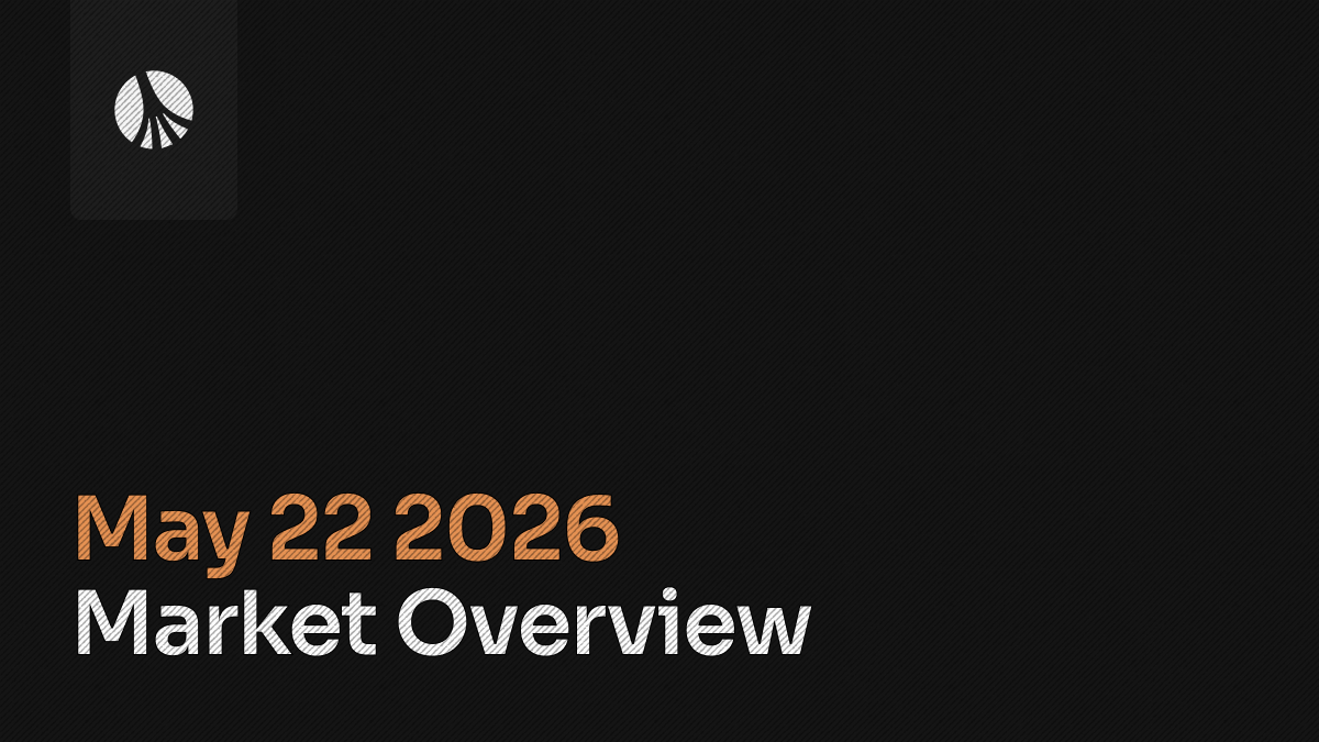Rootstone branded graphic with the title "May 22 2026 Market Overview" displayed in orange and white text on a dark background with the Rootstone logo.