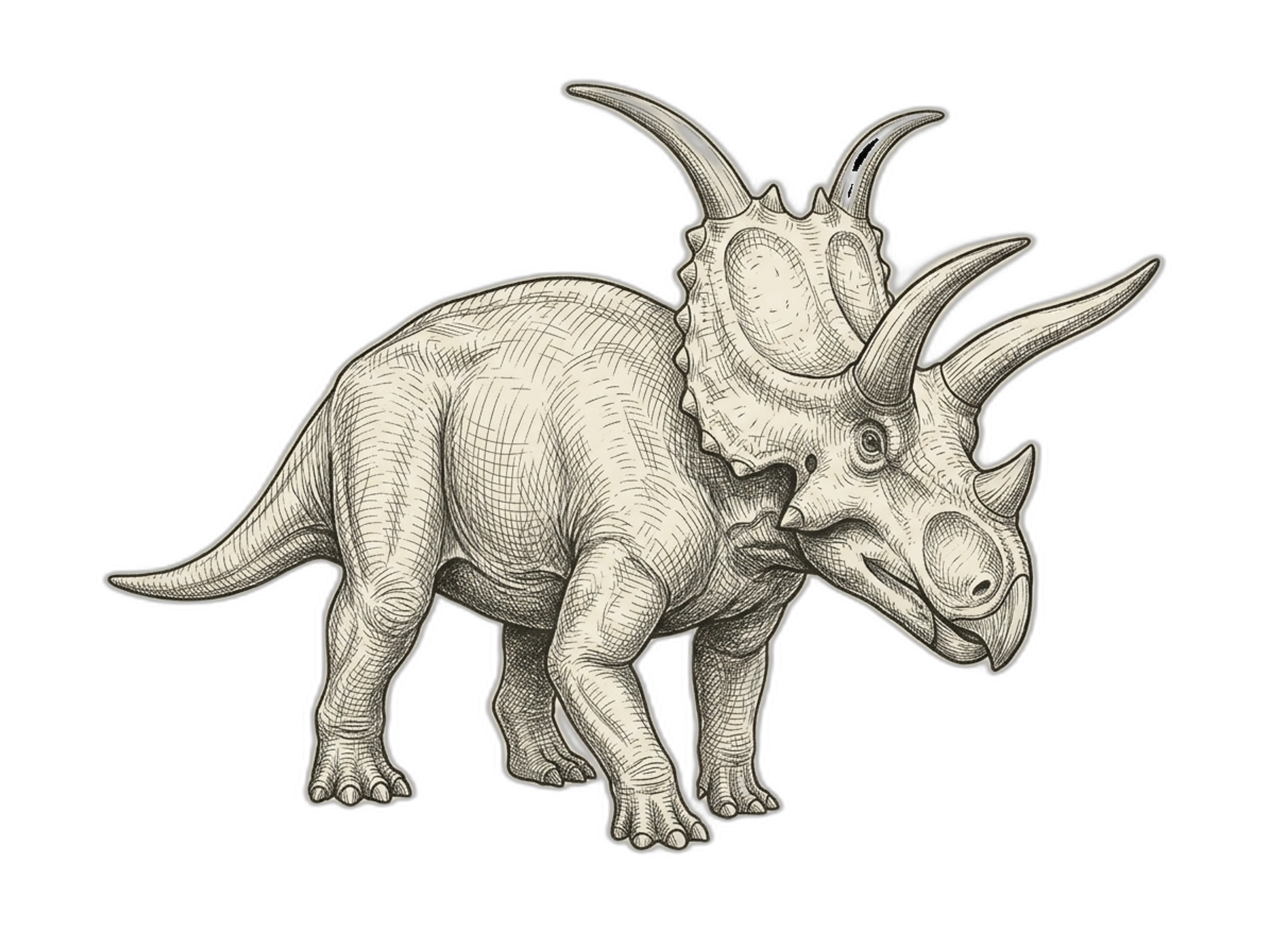 AI Reconstruction of Diabloceratops eatoni, generated in 2026