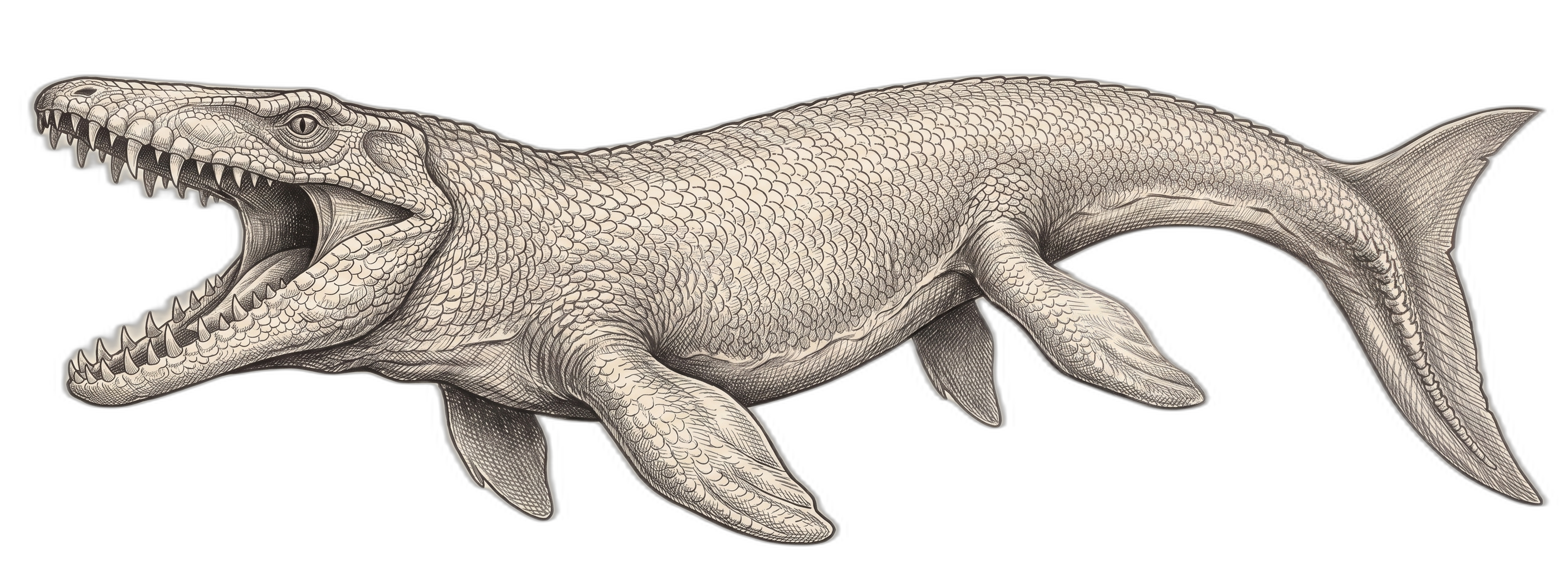 Illustration of Mosasaurus hoffmannii