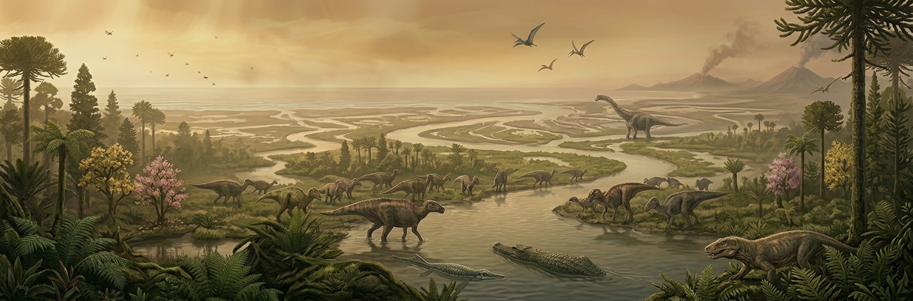 Cretaceous era landscape