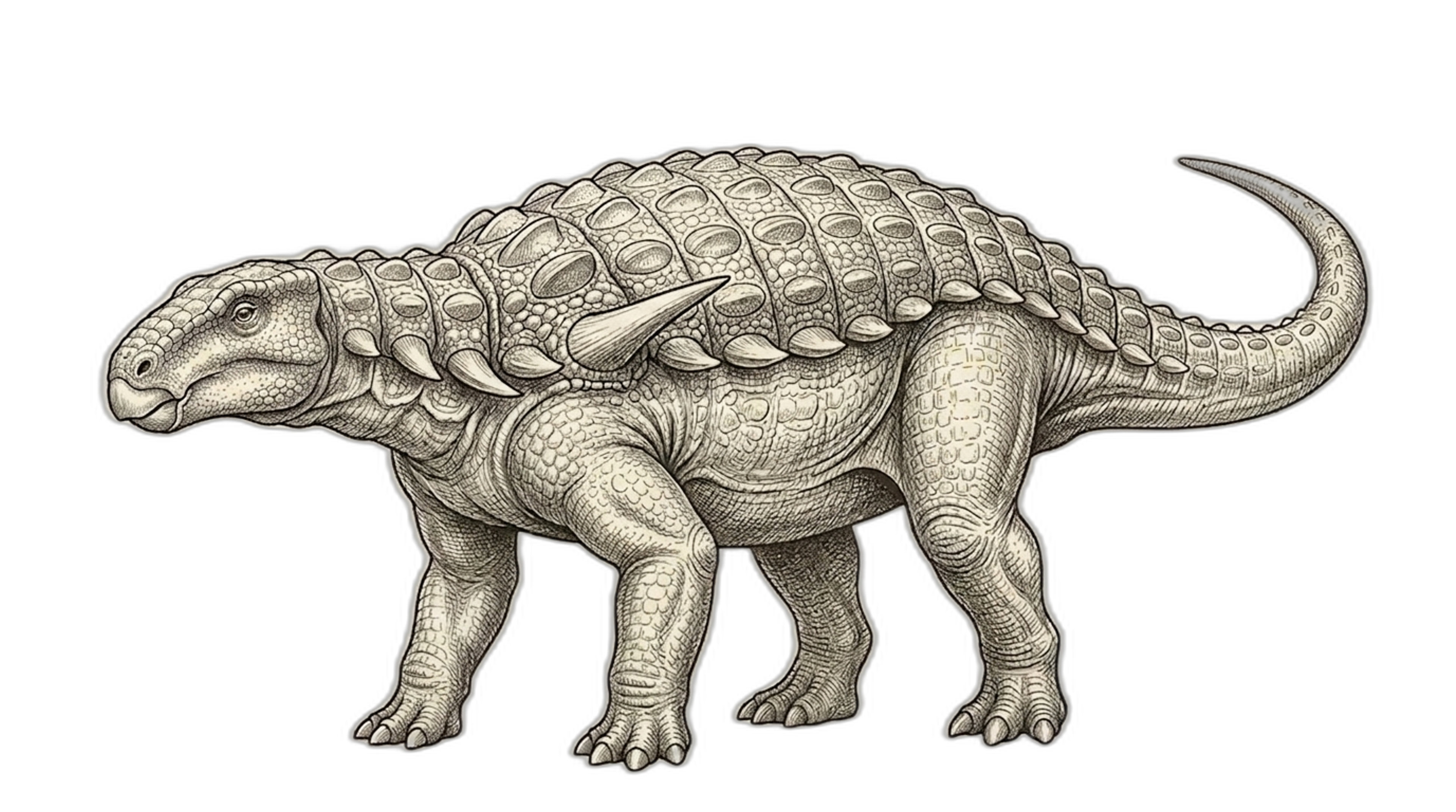 AI Reconstruction of Panoplosaurus mirus, generated in 2026
