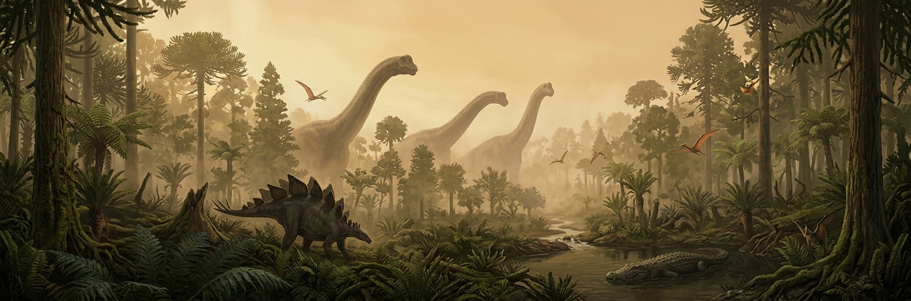 Jurassic era landscape