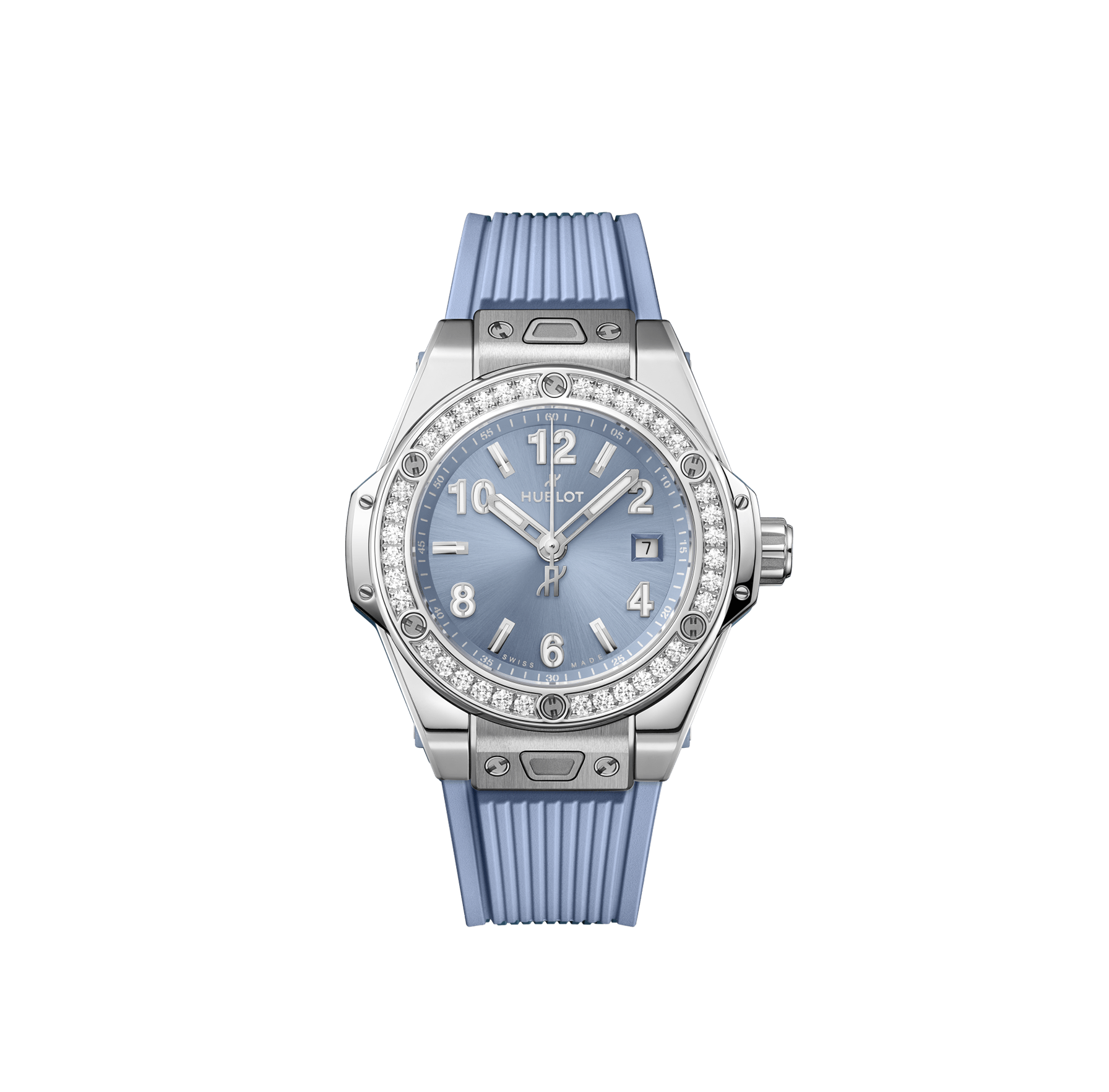 Hublot Big Bang One Click Steel Coal Blue Diamonds 33MM