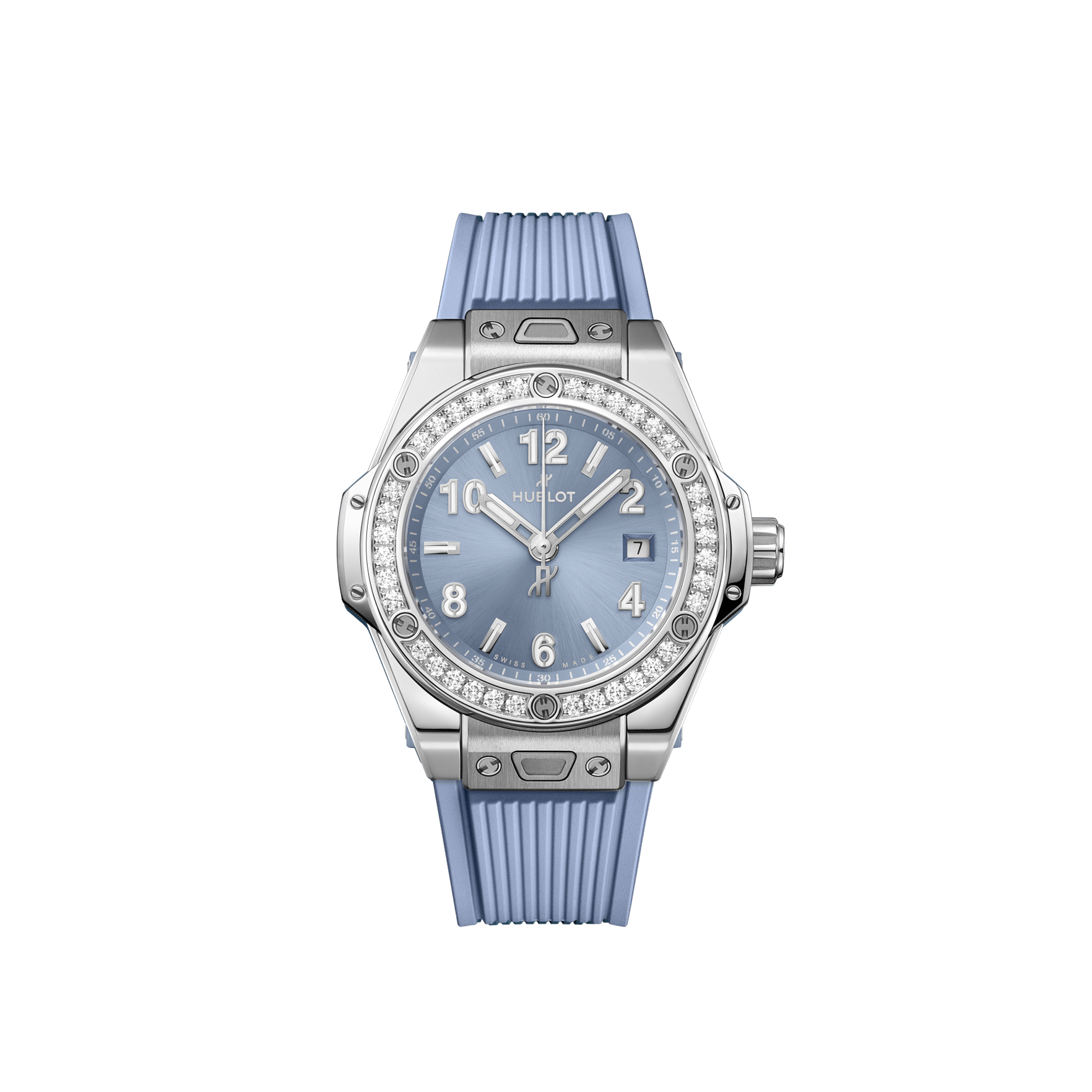 Hublot Big Bang One Click Steel Coal Blue Diamonds 33MM