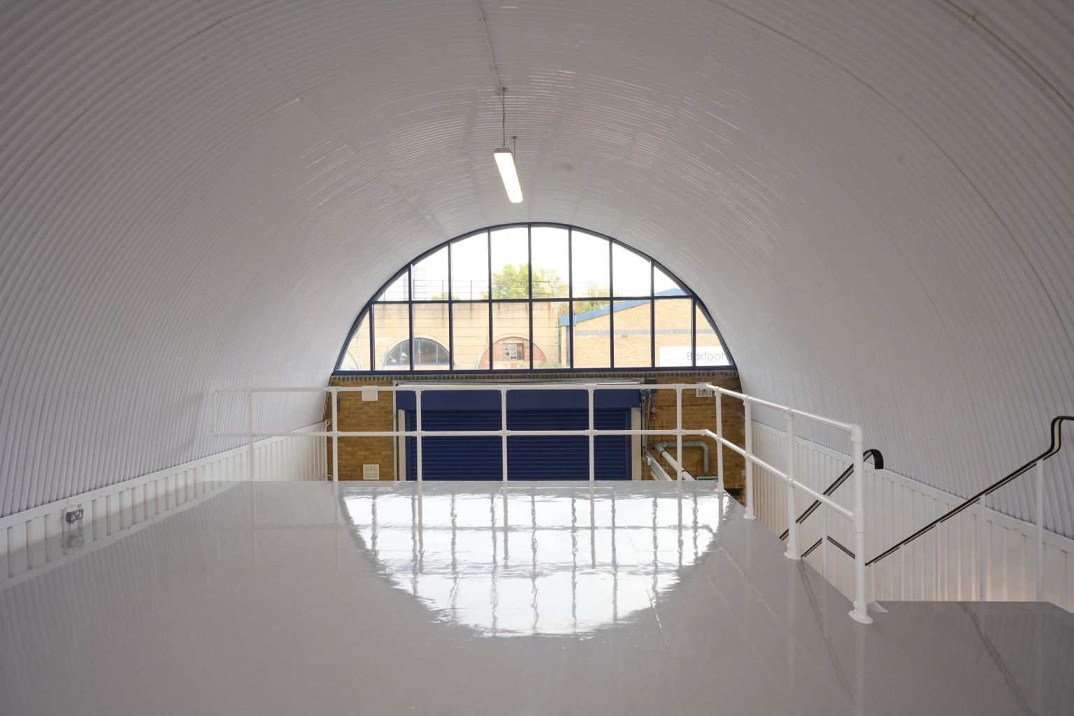 The front of an arch.