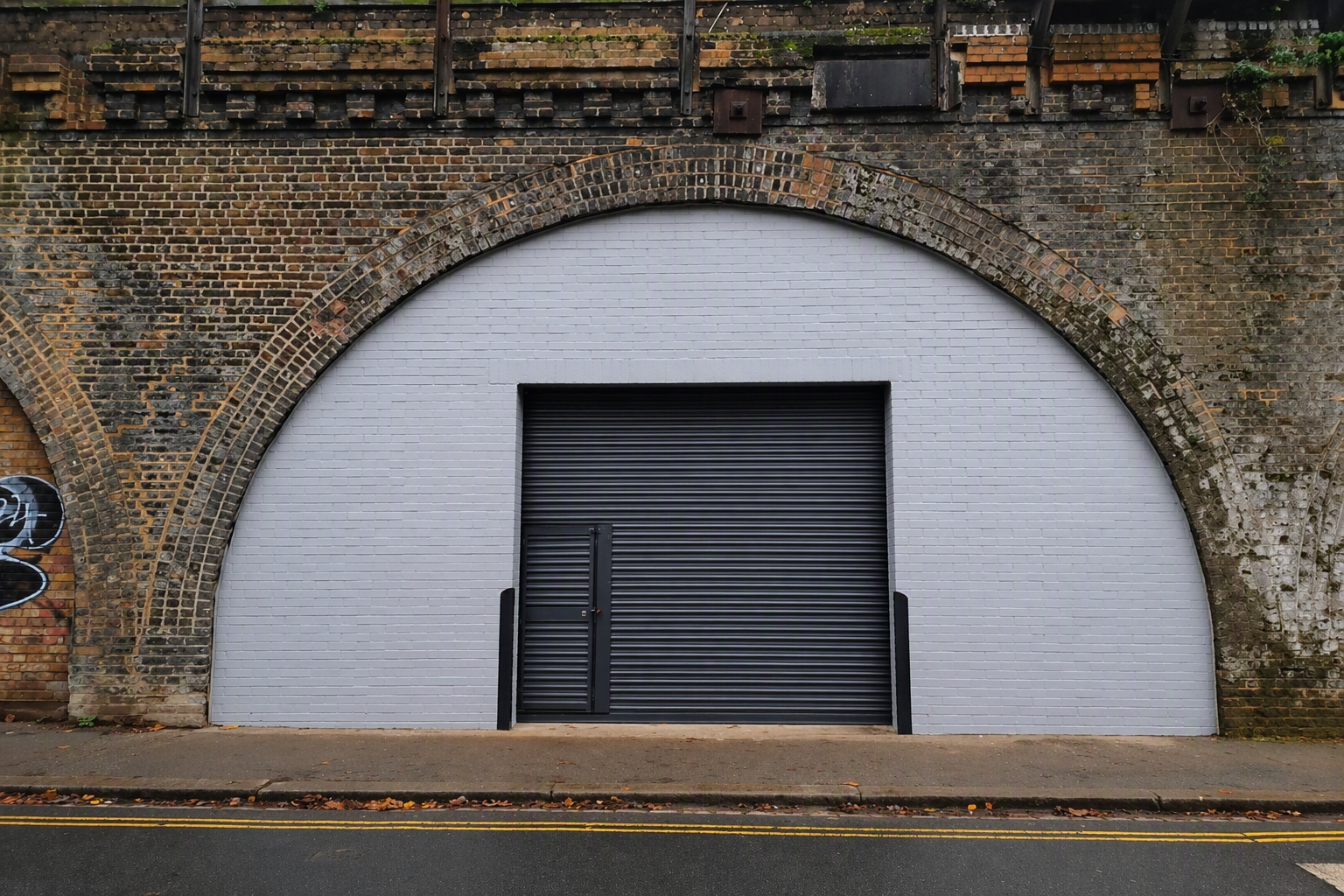 The front of an arch.