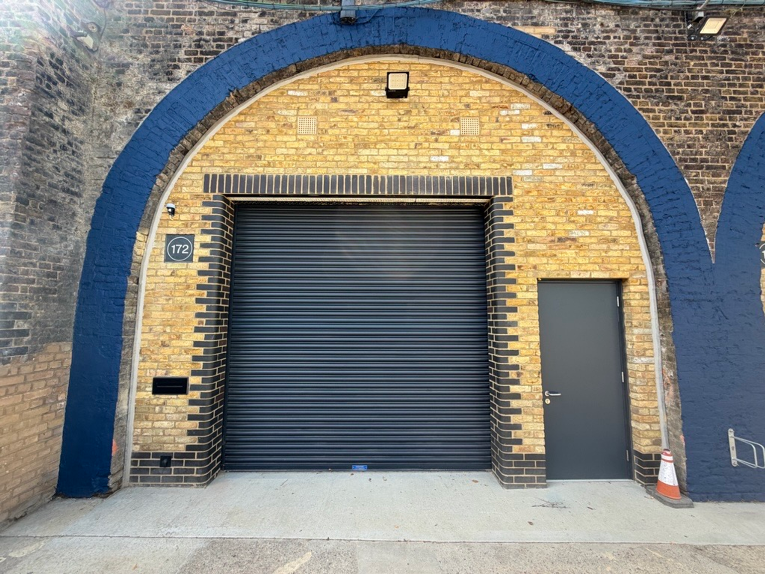 The front of an arch.