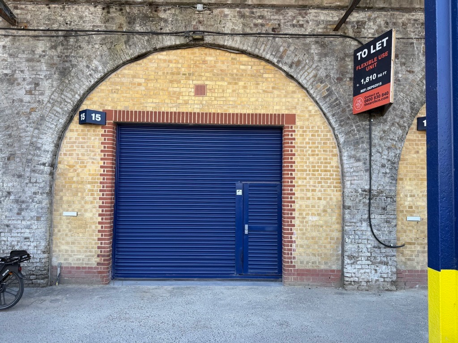 The front of an arch.