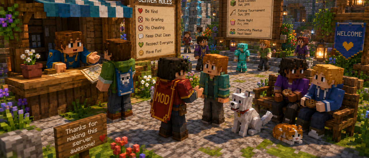 Minecraft inspirert illustrasjonsbilde (AI generert)