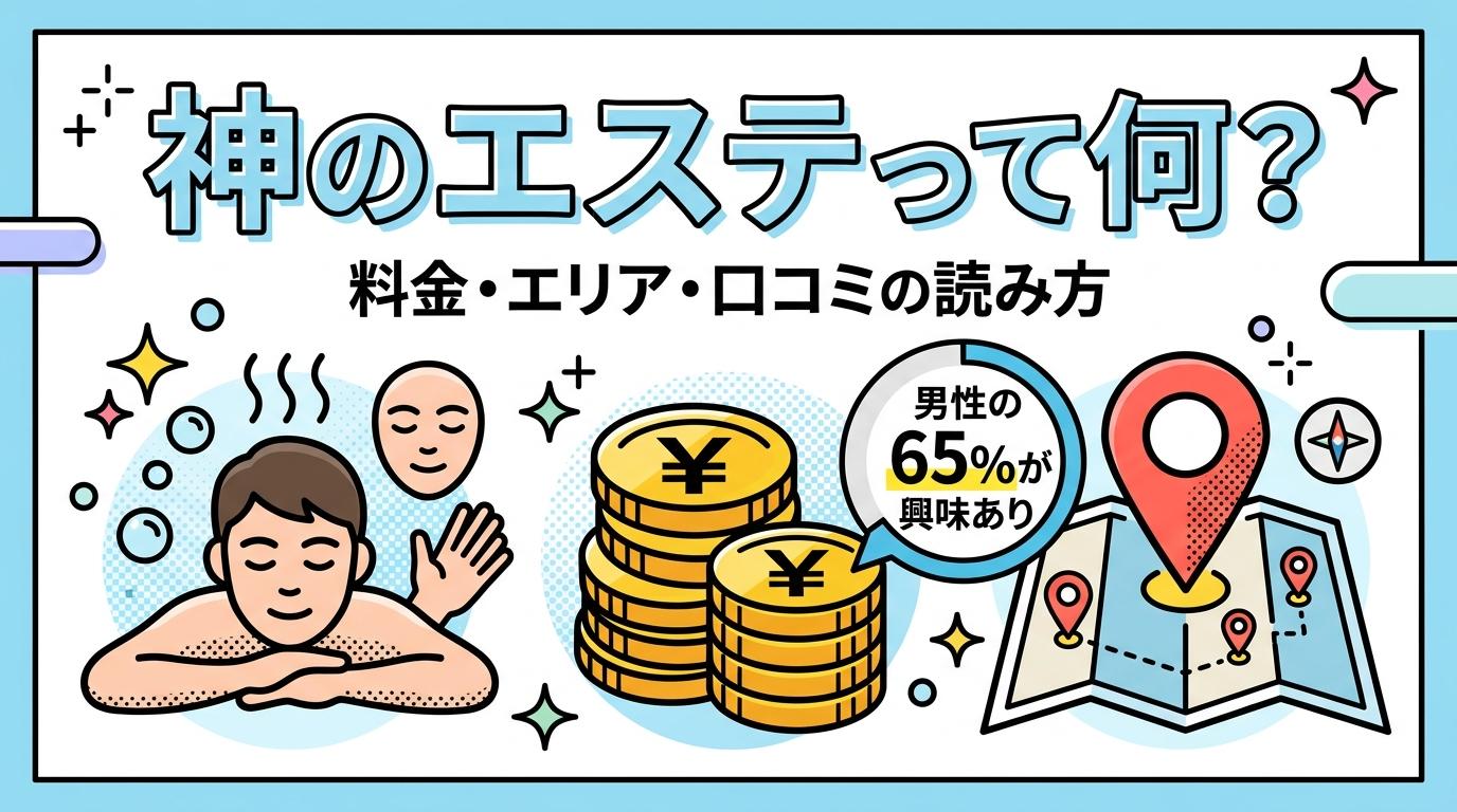 「神のエステ」って何？ メンズエステの"当たり店"を見極める全知識──料金・エリア・口コミの読み解き方