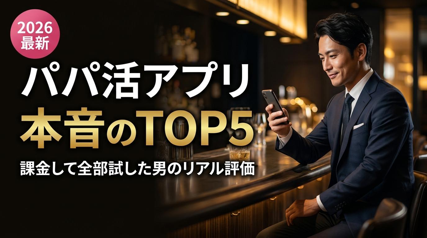 パパ活アプリランキング【男性版】課金して比べた本音のTOP5