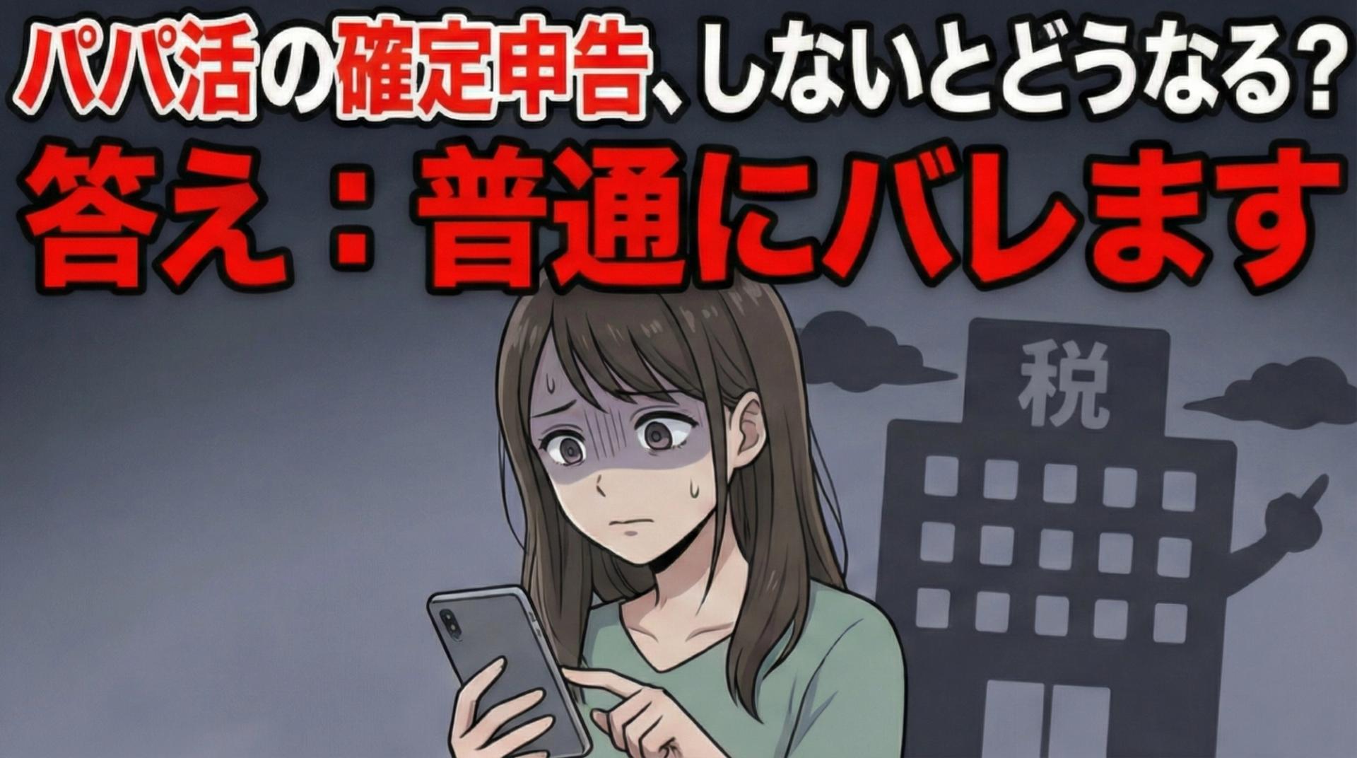 パパ活の確定申告、しないとどうなる？ 答え：普通にバレます