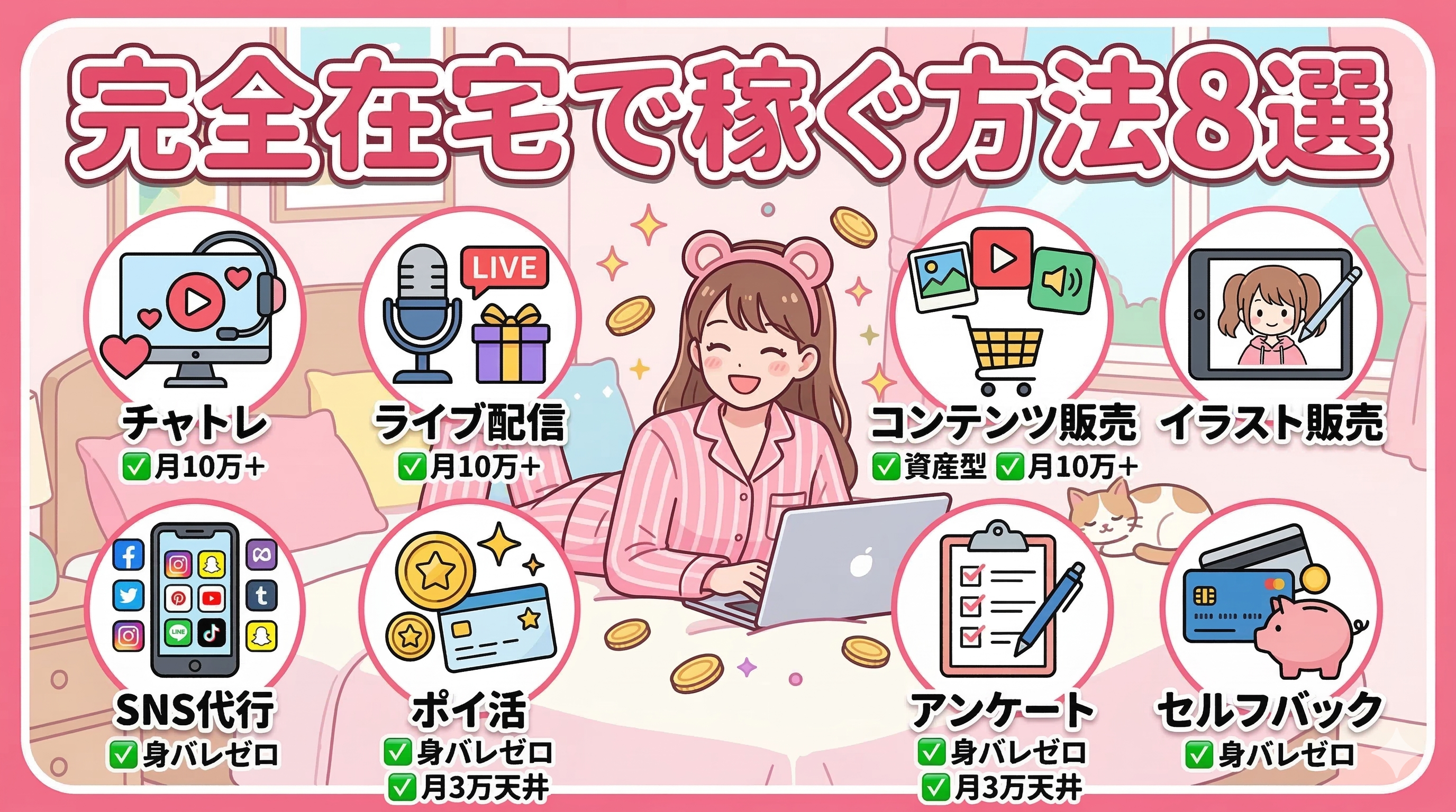 完全在宅で稼ぐ方法8選