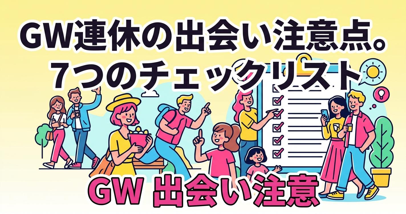 GWの出会い、7つの注意点──連休中のマッチングアプリは「寂しさ」を狙った業者が急増する