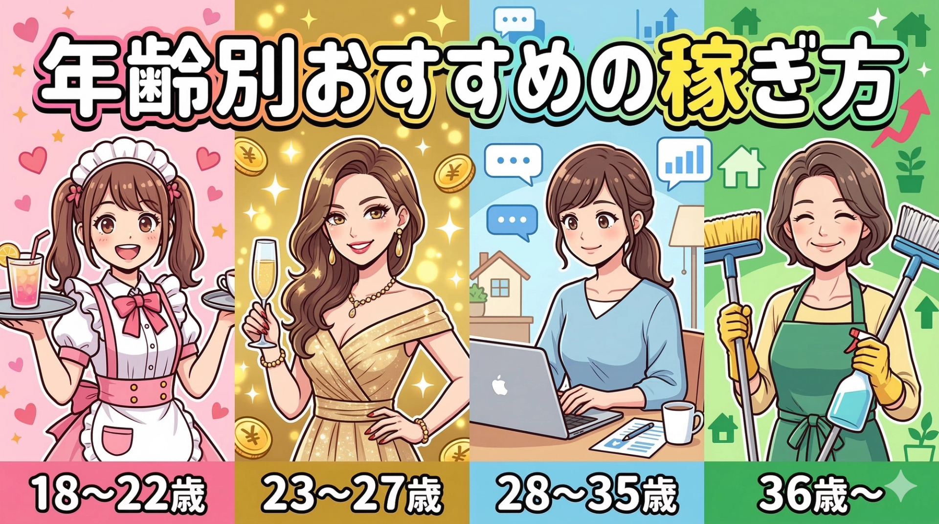 年齢別おすすめの稼ぎ方