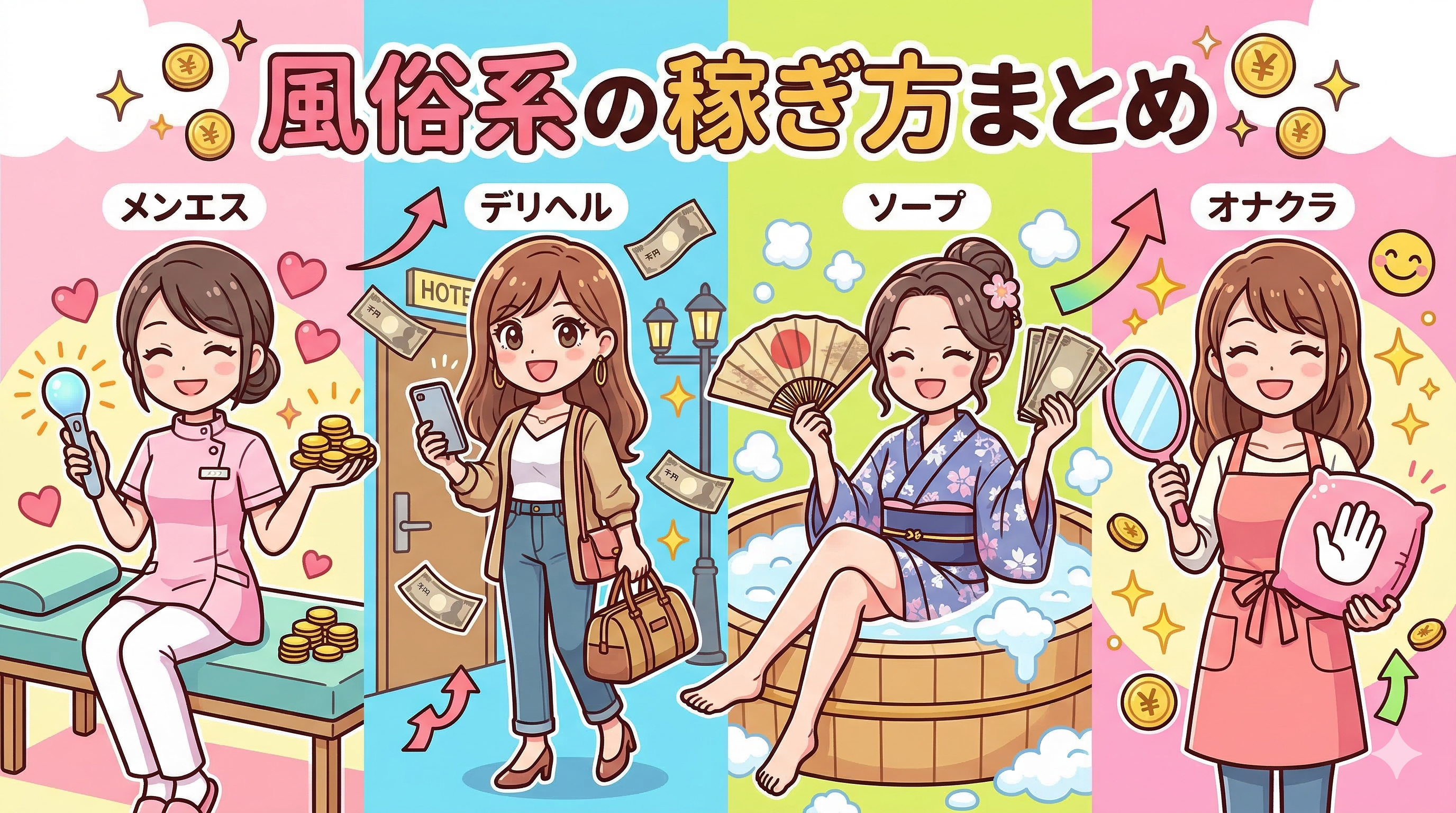 風俗系の稼ぎ方まとめ