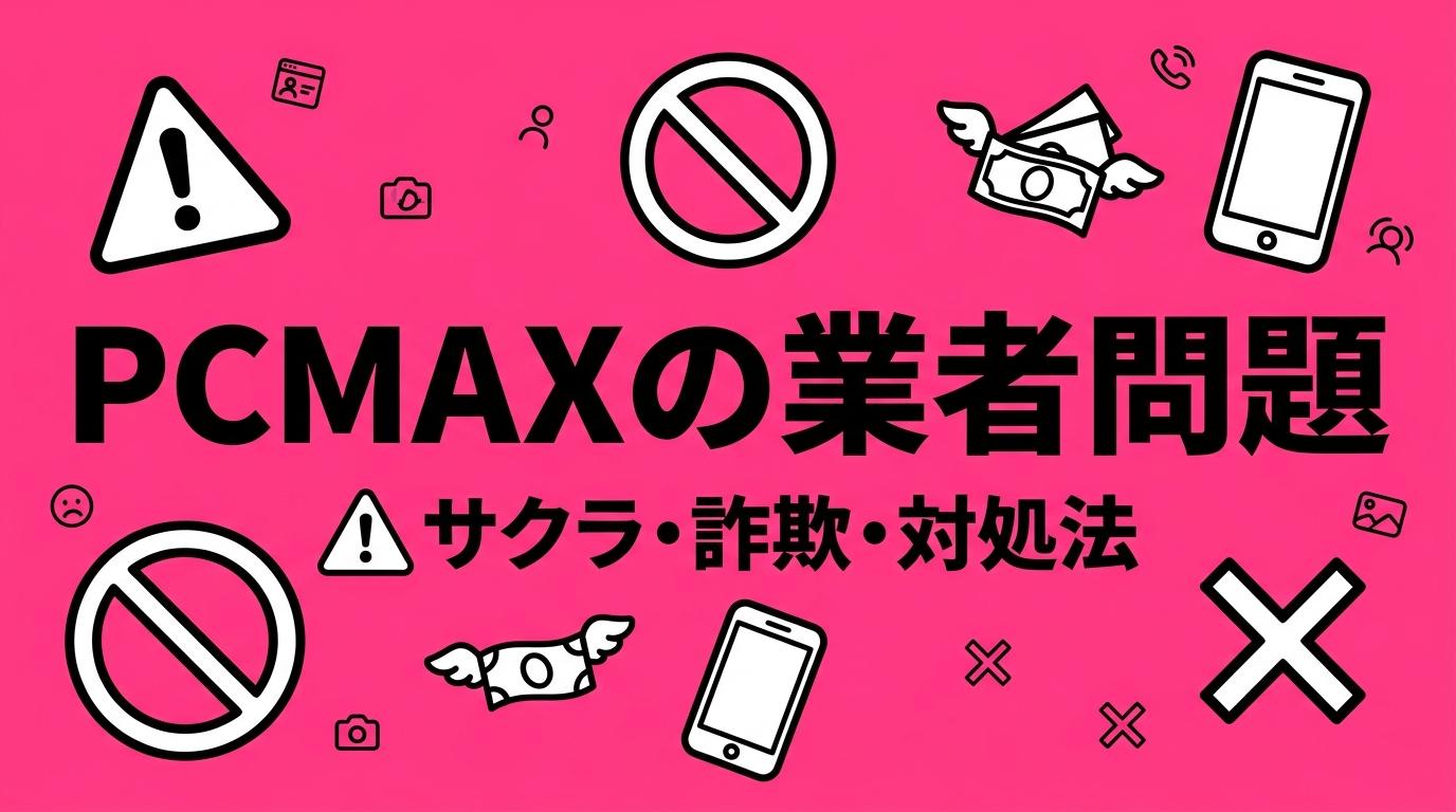 PCMAXは業者ばかり？サクラの手口5パターンと安全な代替アプリmypappy徹底比較