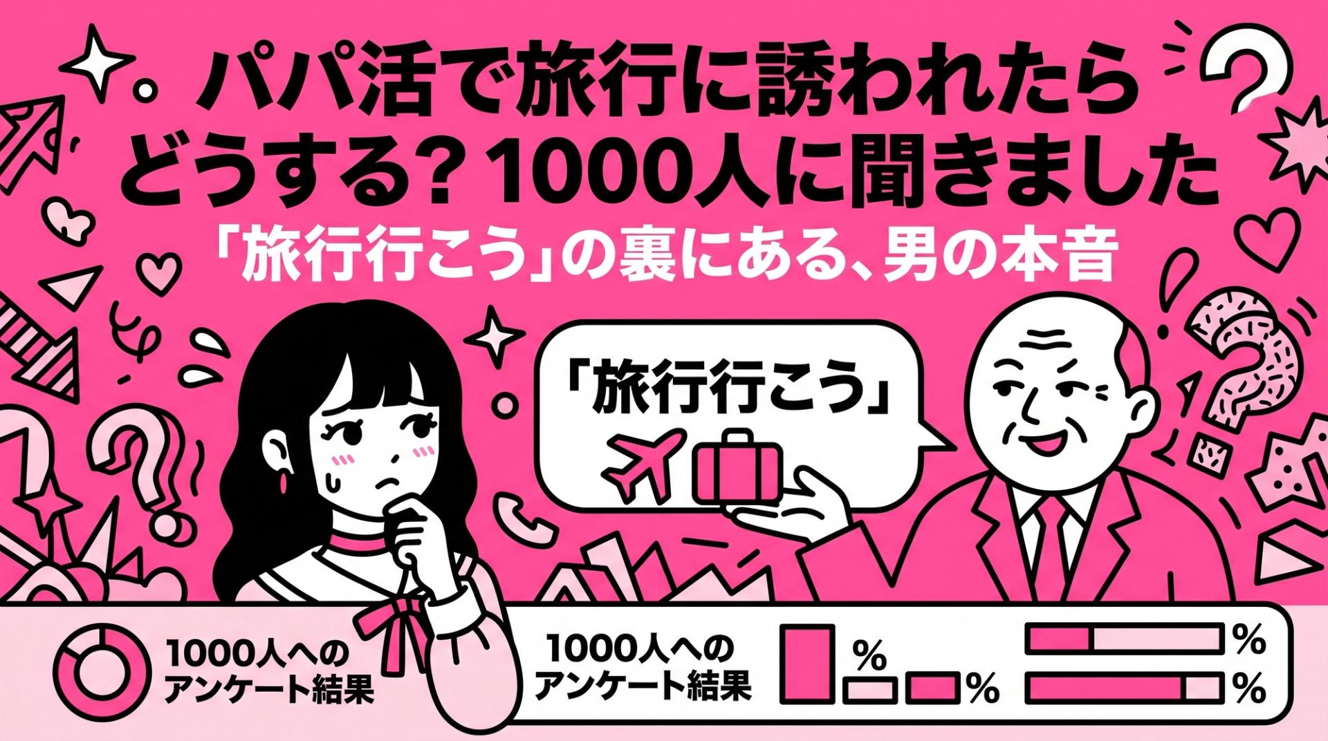 パパ活で旅行に誘われたらどうする？相場・安全対策・男性の本音を1,023人調査から解説