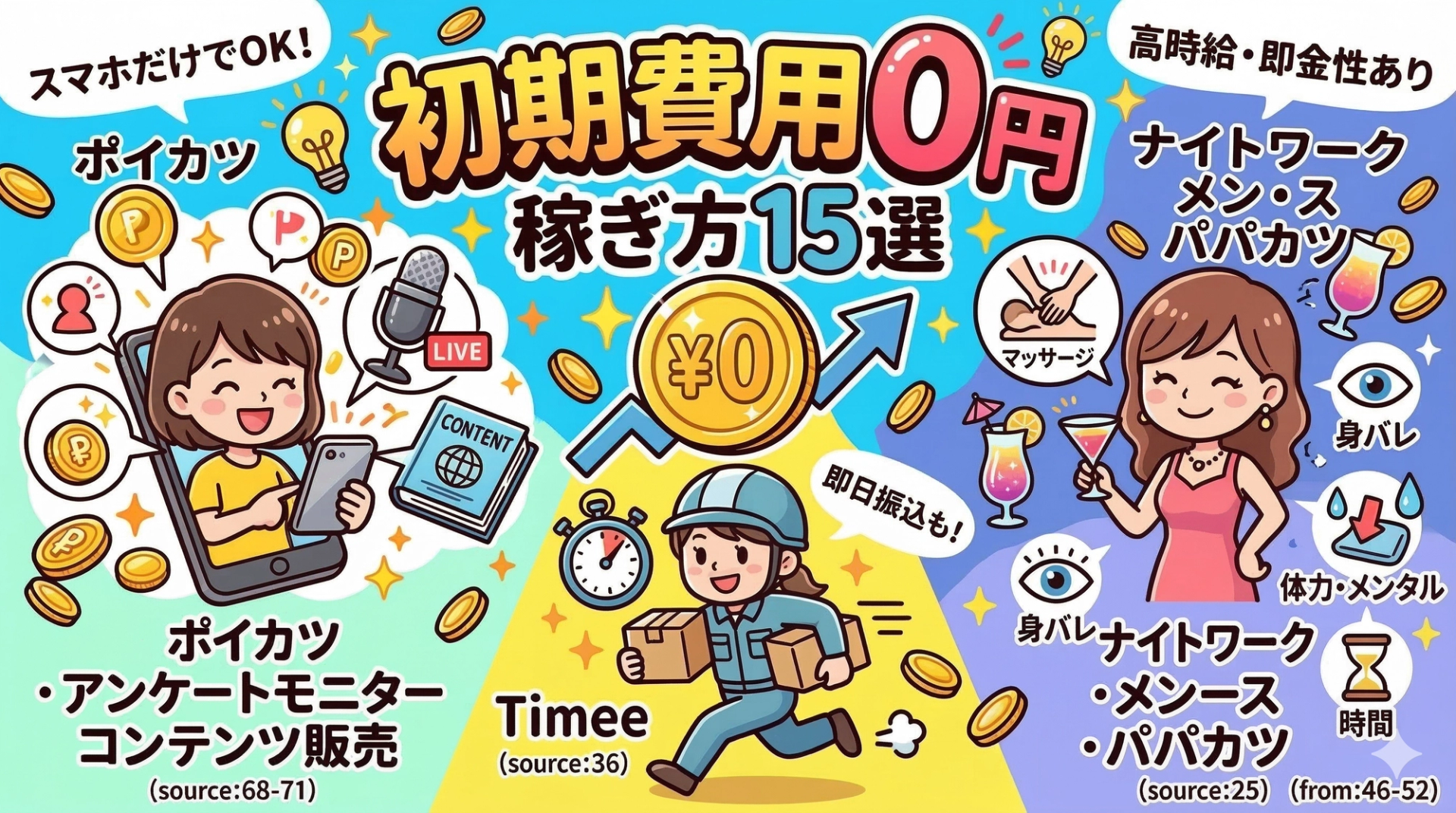 初期費用ゼロで始められる稼ぎ方15選｜お金がないからこそ始められるものだけ集めた