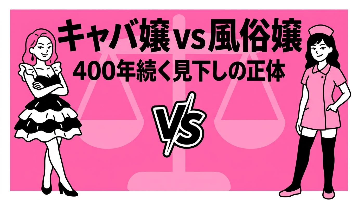 キャバ嬢と風俗嬢の見下し構造を解説する図解