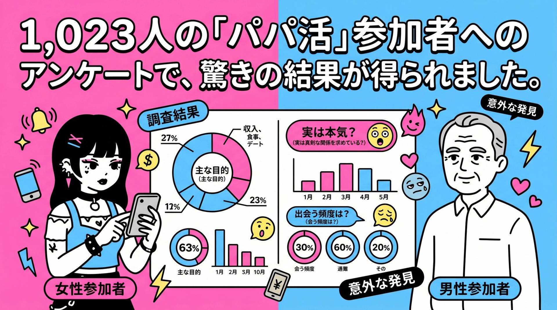 パパ活女子とパパ1,023人にアンケートをとったら意外な結果になった
