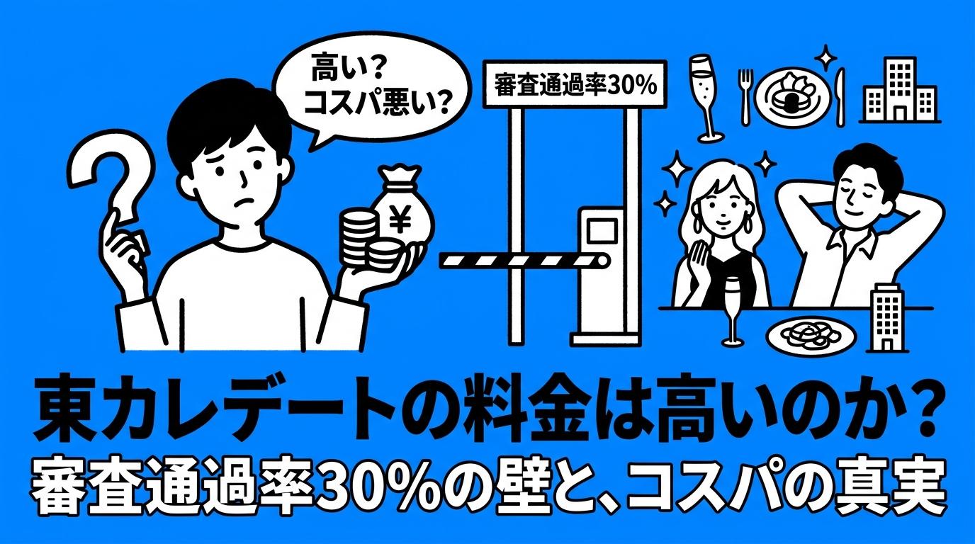 東カレデートの料金は本当に高いのか？審査通過率30%の壁と、月6,500円のコスパを検証