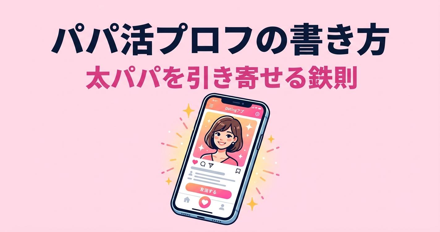 パパ活プロフィールの書き方──太パパが反応する写真選び・例文テンプレ・NG集
