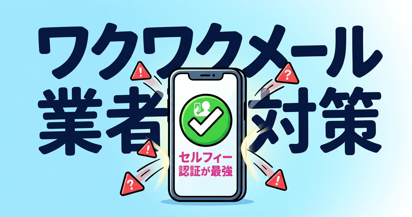 ワクワクメールは業者ばかり？男性の33%が遭遇した実態と「セルフィー認証」で見抜く方法