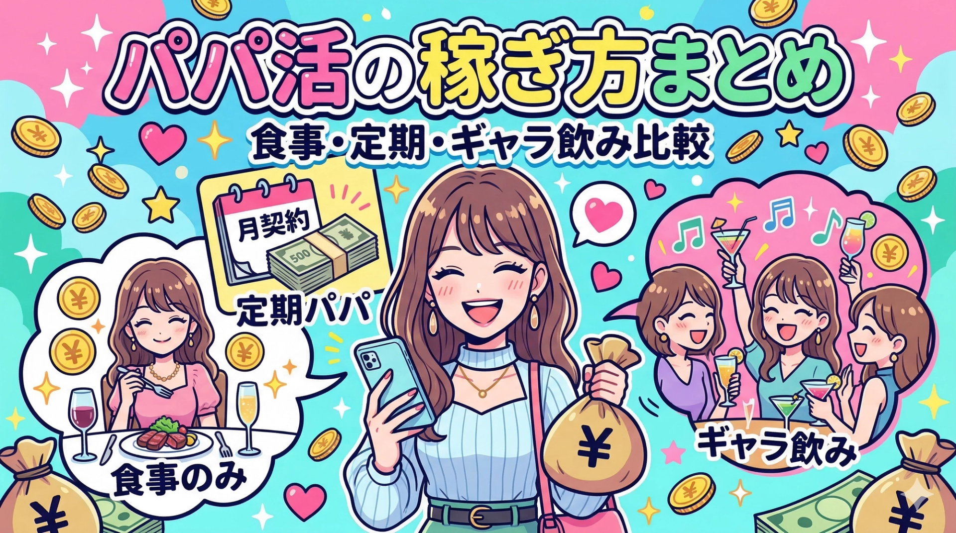 パパ活の稼ぎ方まとめ