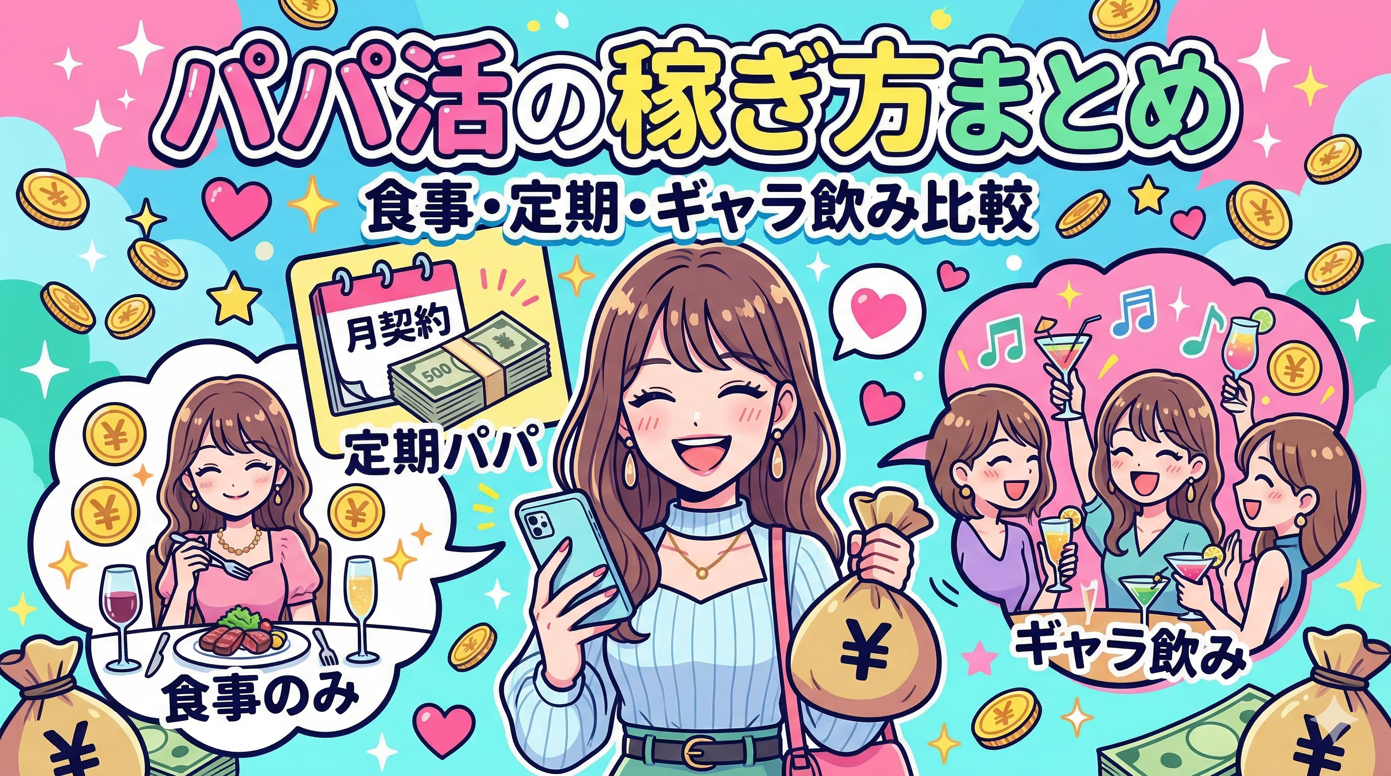パパ活の稼ぎ方まとめ