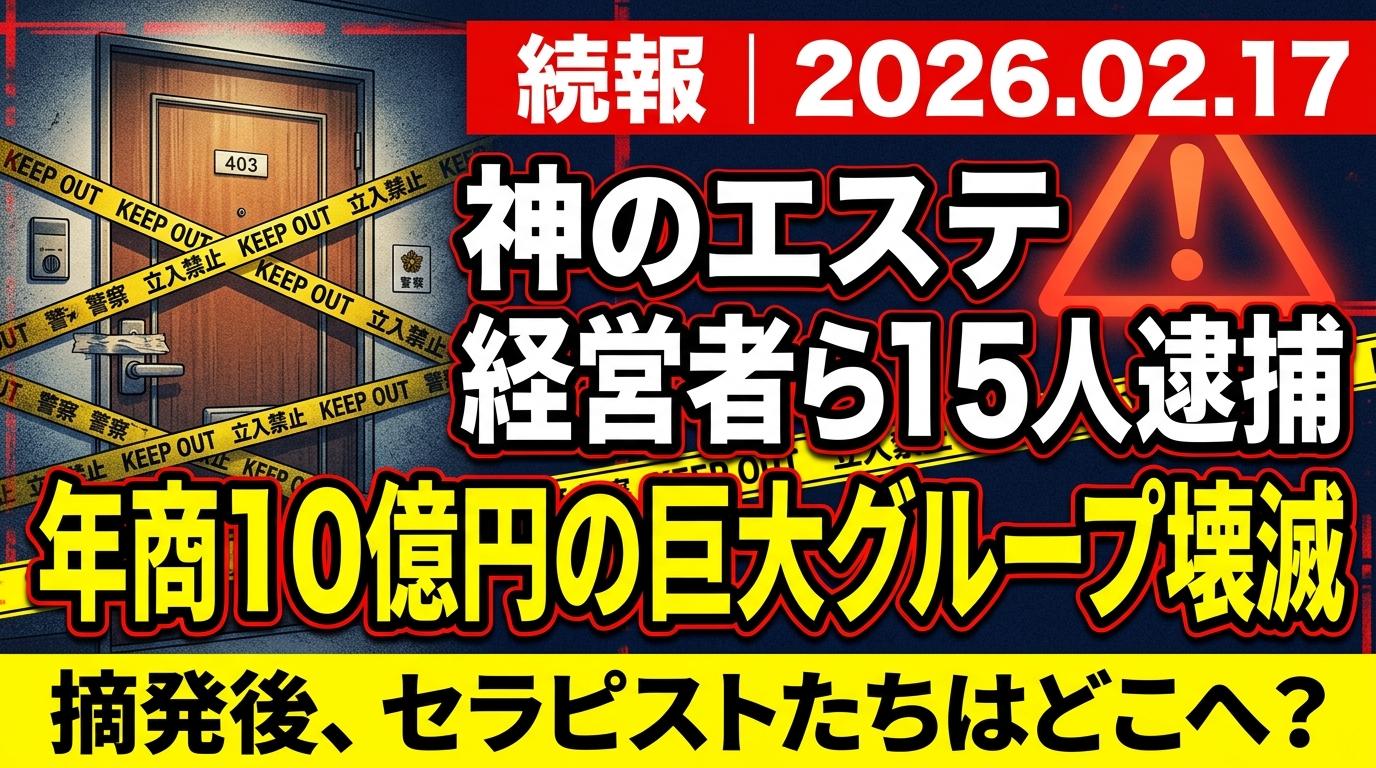 🚨 調査レポート 「神のエステ」摘発後、セラピストたちはどこへ？