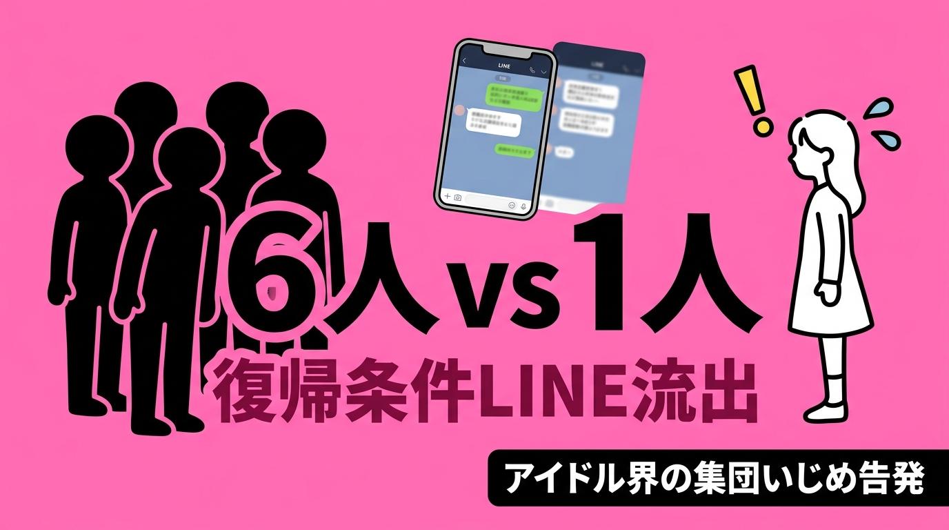 「態度が悪くても受け入れる」復帰条件LINE流出——AISTEAL白凪うみ集団いじめ卒業で考える、閉鎖空間×運営擁護の構造と夜職界隈にも刺さる教訓