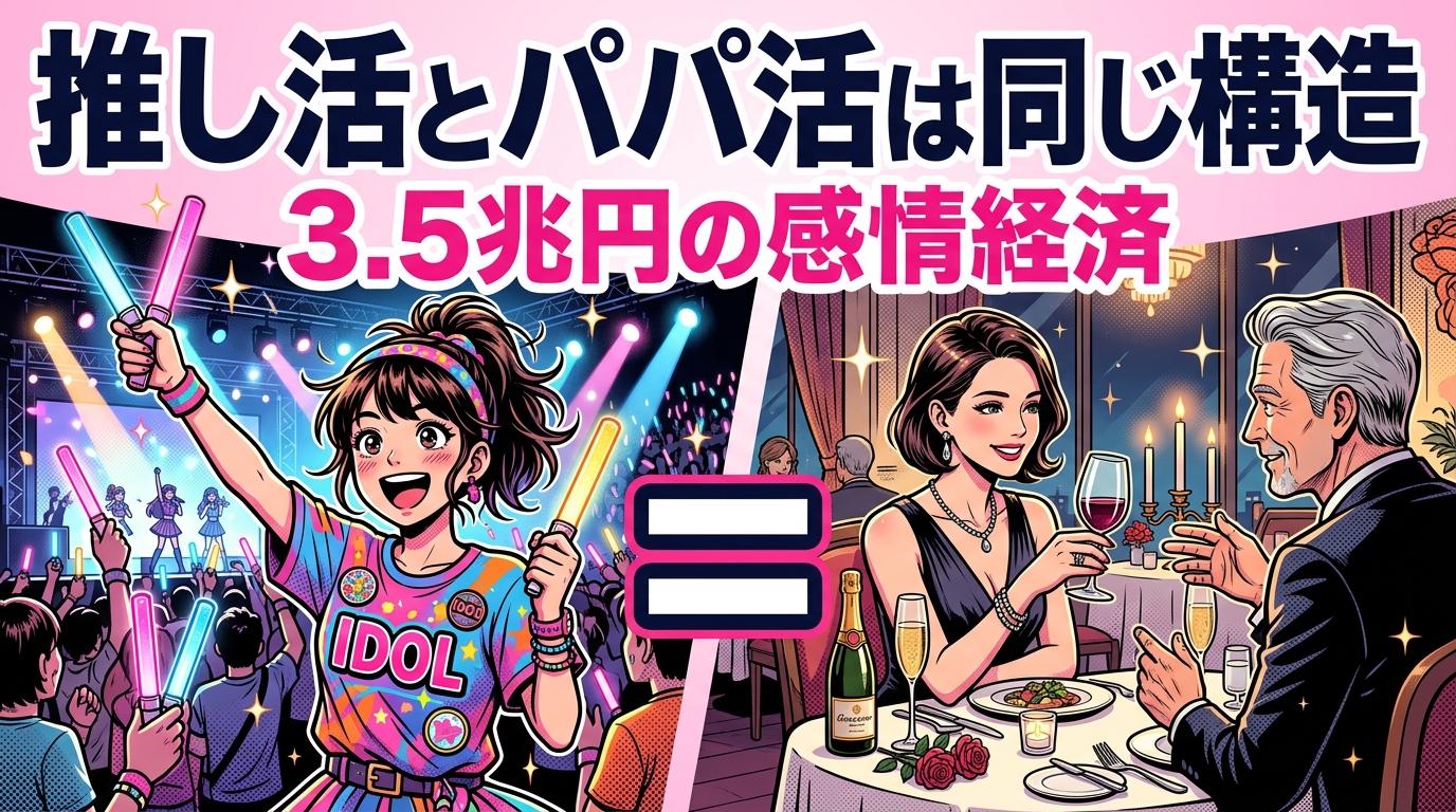推し活女子がホストに月100万貢ぐのと、パパ活で月30万もらうのは、実は同じ経済構造である