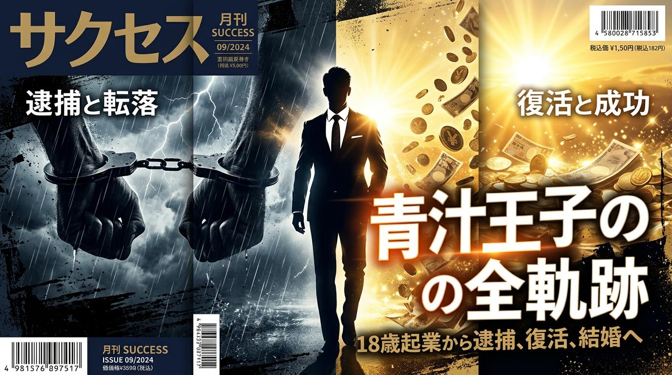 三崎優太（元青汁王子）の全軌跡。18歳で起業、脱税逆捕、復活、そしててんちむとの結婚へ