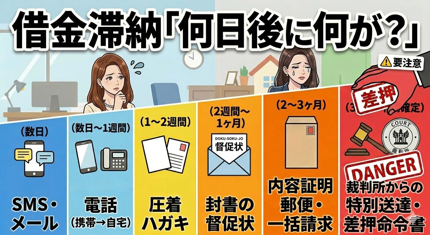 借金を滞納したら何日後に何が届く？ ハガキ・封筒・裁判所の通知まで全部書いた