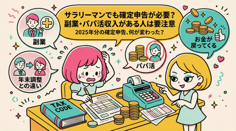 サラリーマンでも確定申告が必要？ 副業・パパ活収入がある人は要注意